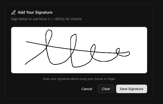 Add your signature in the web app